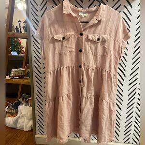 Umgee Pink Button-Down Dress